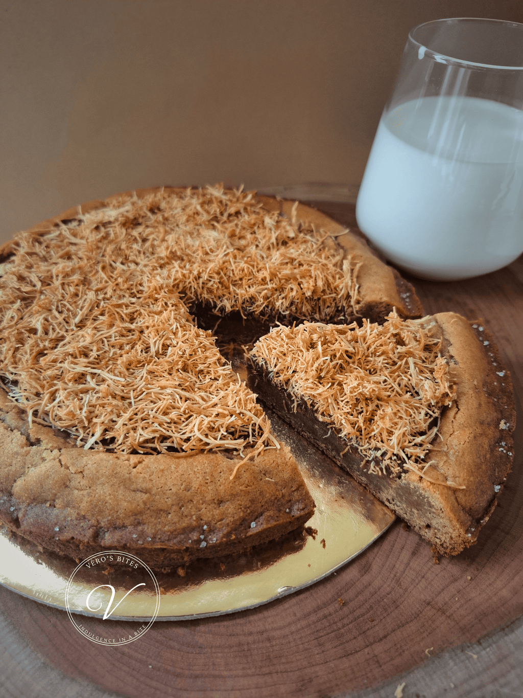 Milk Chocolate Kunafa Tart